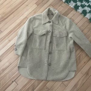 Zara green Sherpa jacket- medium
